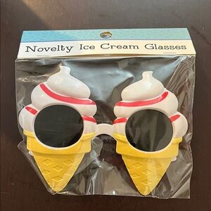 💲 5 for $20 Ice Cream Cone Kids Sunglasses - Yellow and White